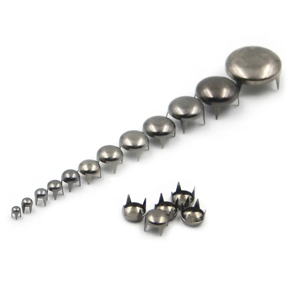 100pcs 2.5mm Mix 4 Colors Round Studs Metal Rivets DIY 4 Claws Punk Rock Style Decoration