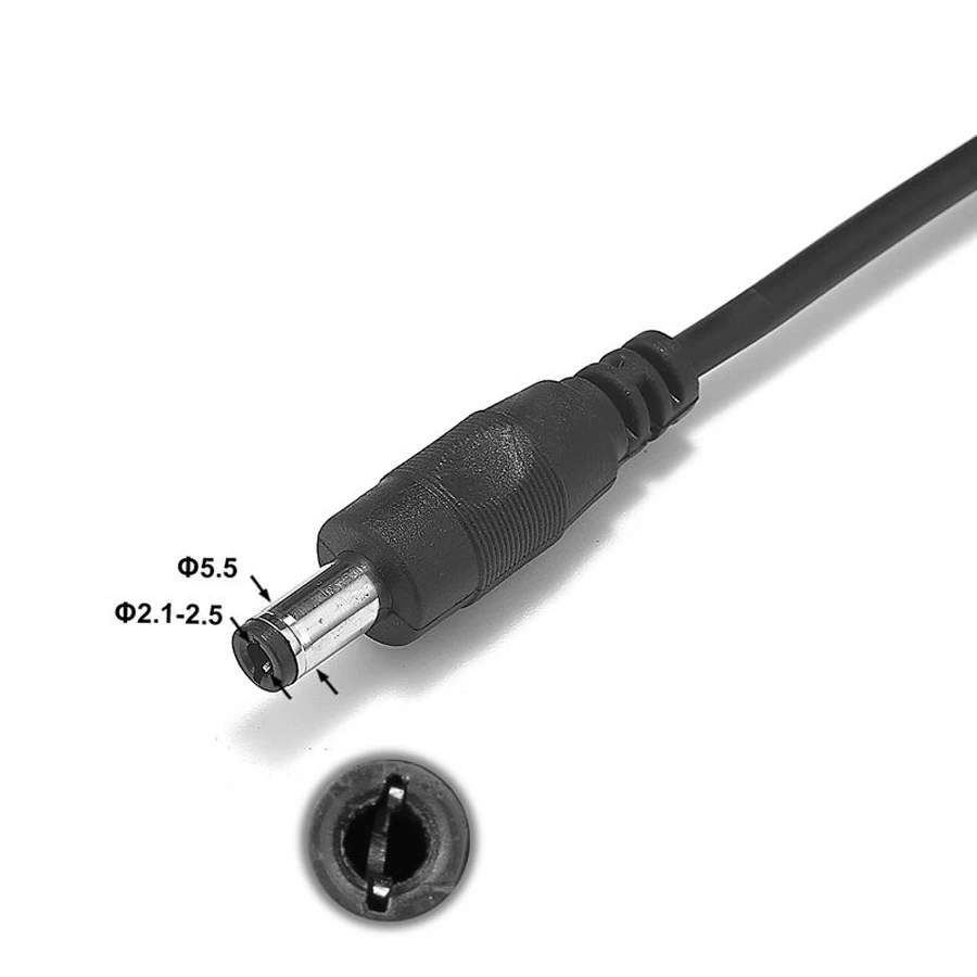 Imagem -05 - Anbiux Peças Cabo de Extensão de Alimentação dc Medidor 10ft Tomada Jack para 5.5 mm x 2.1 mm Macho Plug para Câmera Cctv 12 Volts Cabo de Extensão