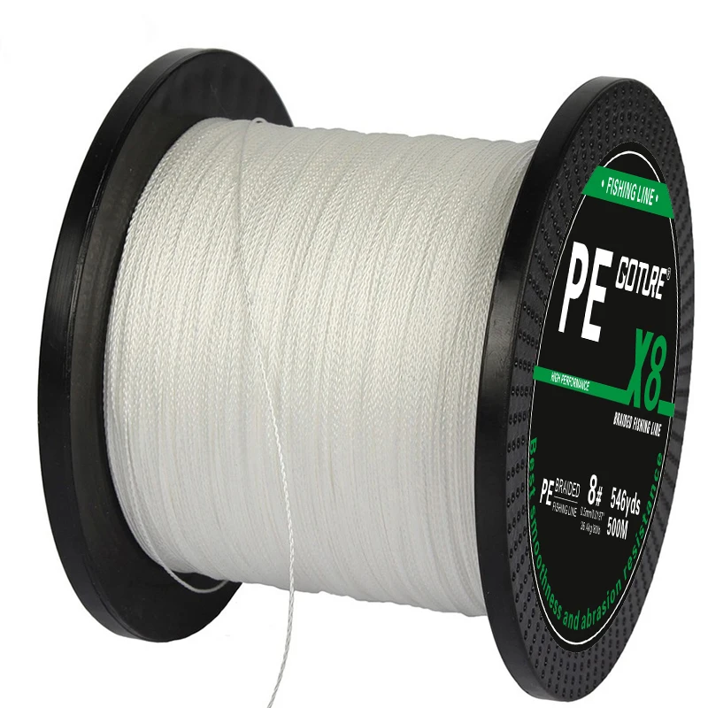 Goture 8 STRANDS 500m PE Braided Fishing Line Super Strong Japan Multifilament Fishing Line 17 22 30 39 45 51 55 74 87 108LB