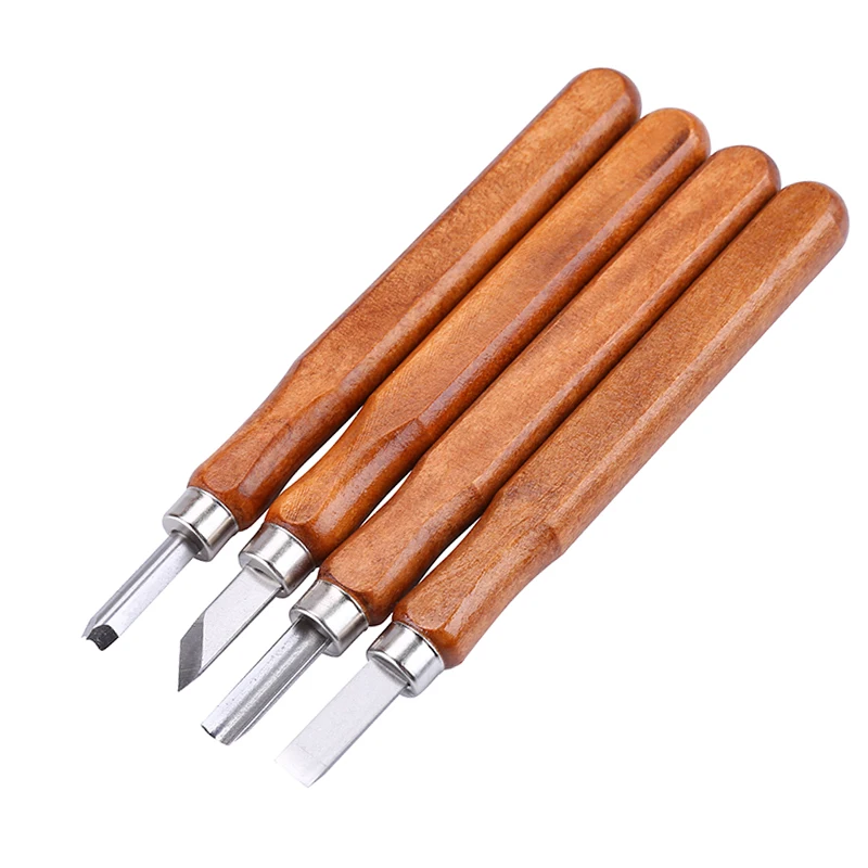 4Pcs/Lot Handle Wood Carving Knife Tool Chisels Set for Basic Woodcut Working Clay Wax DIY Tools And Woodworking Hand Tools