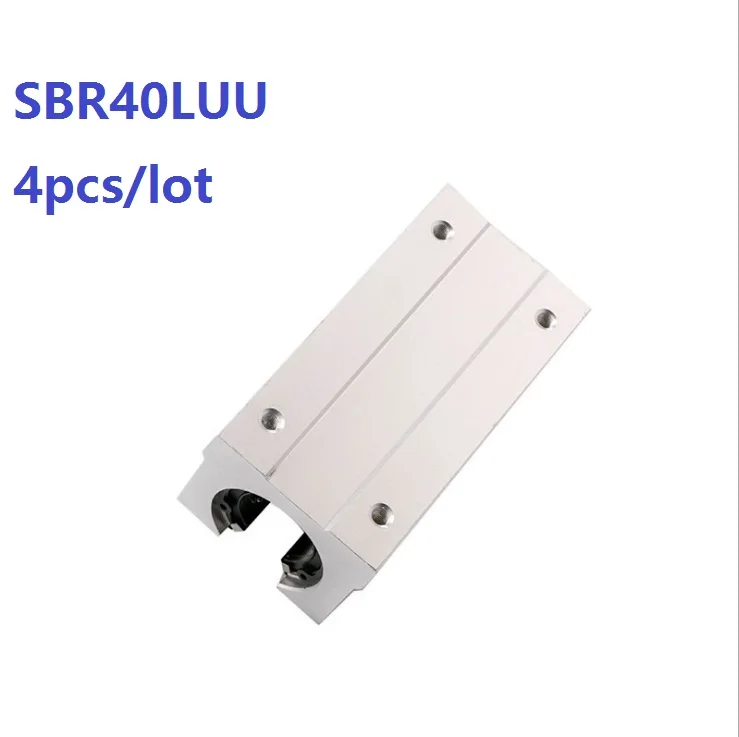 

4pcs/lot SBR40LUU SME40LUU Bearing Open Type Linear Ball Motion Bearing Blocks for SBR40 40mm linear guide rail for CNC router