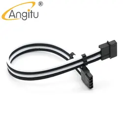 4mm PET Sleeve Molex 4Pin Male to Female Power Extension Cable With 2pcs Cable Comb