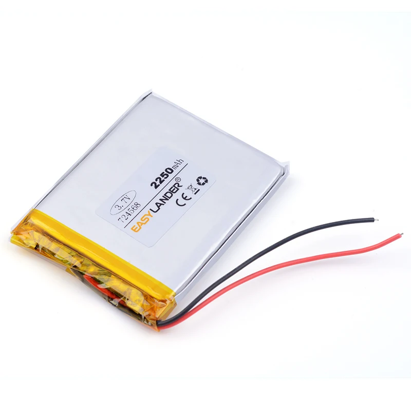 3.7V 2250mAH 724568 PLIB polymer lithium ion battery Li-ion battery for tablet pc,GPS,mp3,mp4,cell phone,speaker