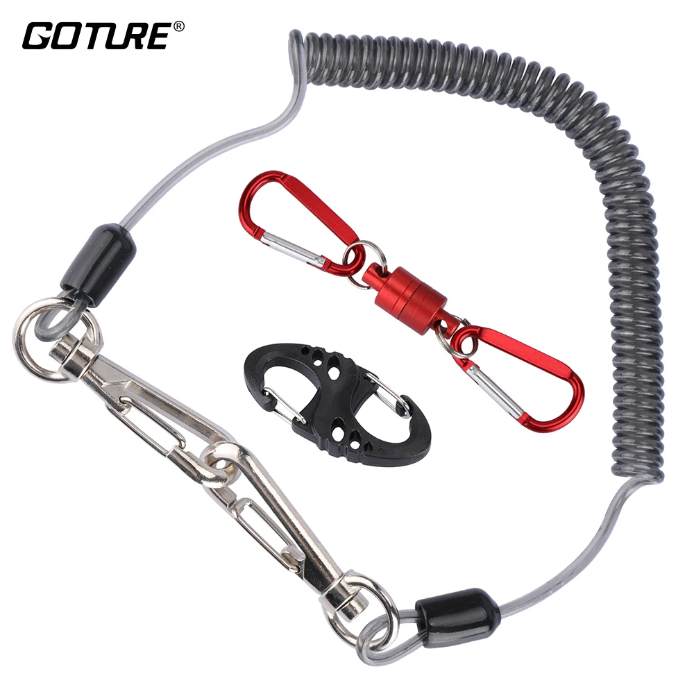 Goture Fishing Tackle Accessories Set Fishing Lanyard Ropes + Magnetic Buckle+ 8-Shape Fast Buckle for Fishing