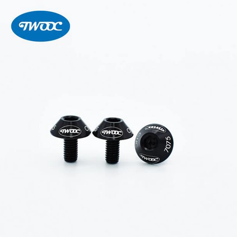 TWOOC 2Pcs/Lot Bicycle Water Bottle Holder Mount Bolts M5*10mm Stainless Steel Screw Hex-headed To Install Bike Bottle Cage Rack