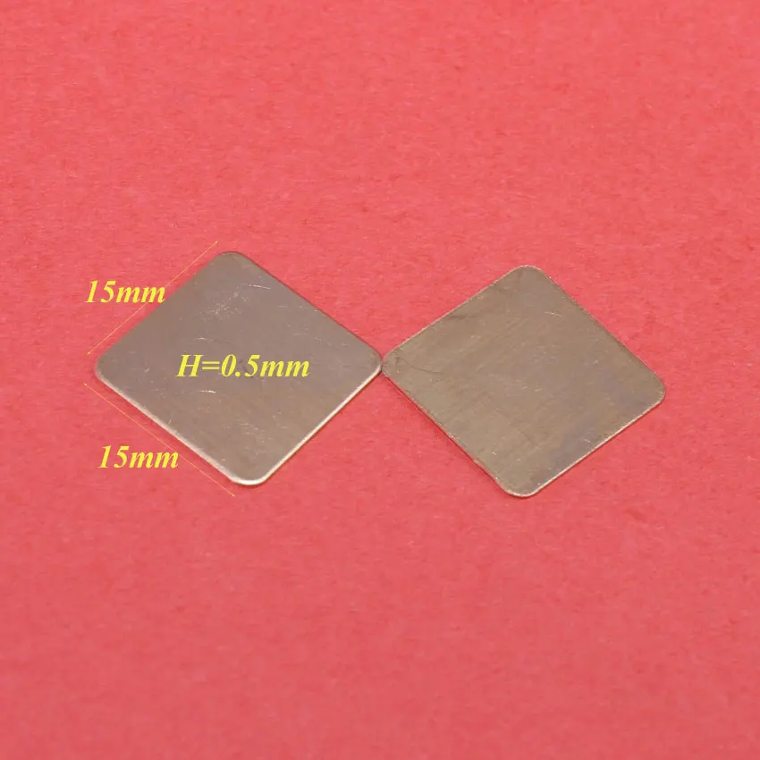 ChengHaoRan-almohadilla térmica de cobre DIY para ordenador portátil, lámina disipadora de calor para GPU, CPU, VGA, Chip RAM, refrigeración, 15x15x0.3/0.5/0.8/1.0/1. 5mm