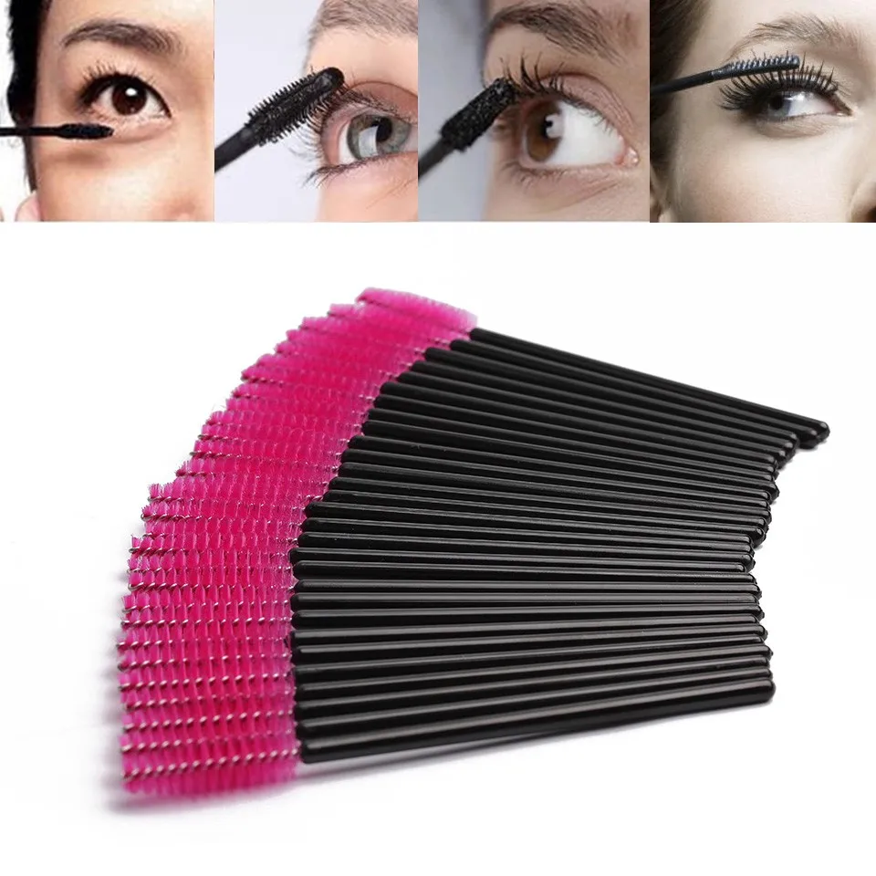 NEWCOME 50PCS High Quality Soft Eyelash Extension Disposable Mascara Wand Brush Applicator Eyelash Brush Makeup Tool