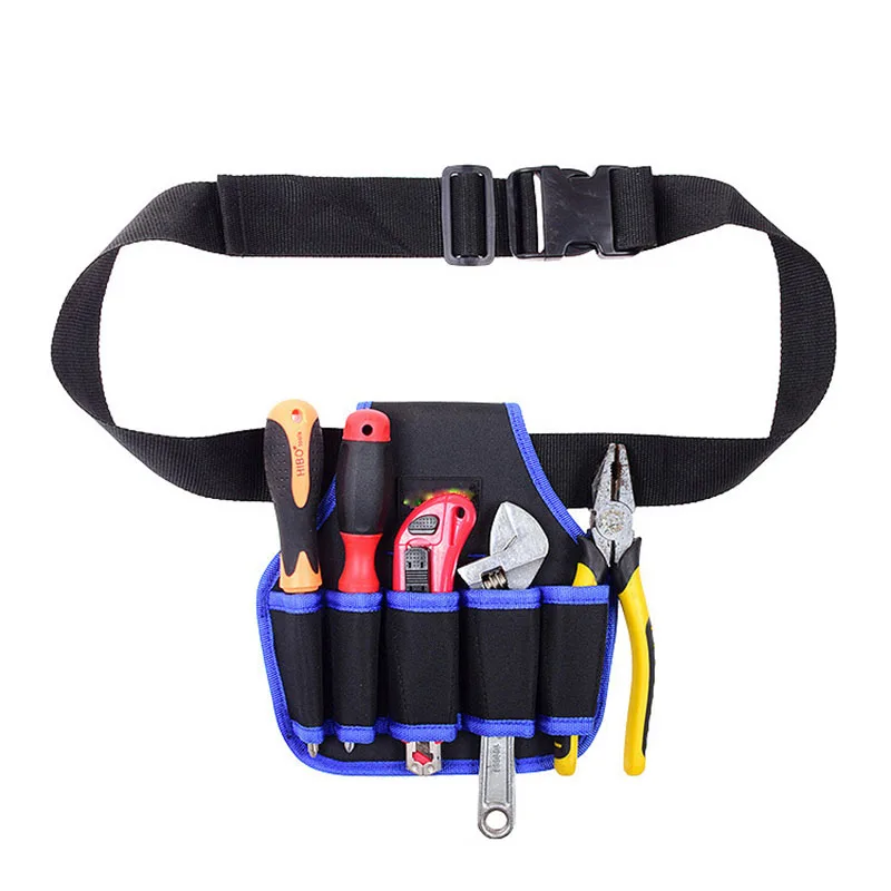 New Electrician Waist Tool Bag for Repairing Double Layer Oxford Cloth Hand Tool Pocket Storage Bag Weak Current Accessories