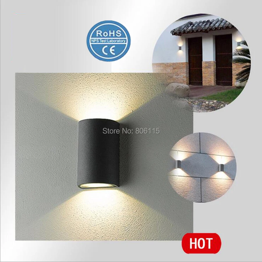 Dimmable LED Indoor & Outdoor Wall Lamp 2x7W COB LED Bracket Light 14W LED Corridor lights High Power