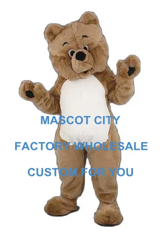 

Popular Fat Plush Bear Mascot Costume Adult Size Cartoon Character Carnival Cosply Holiday Stage Props Fancy Dress SW1239