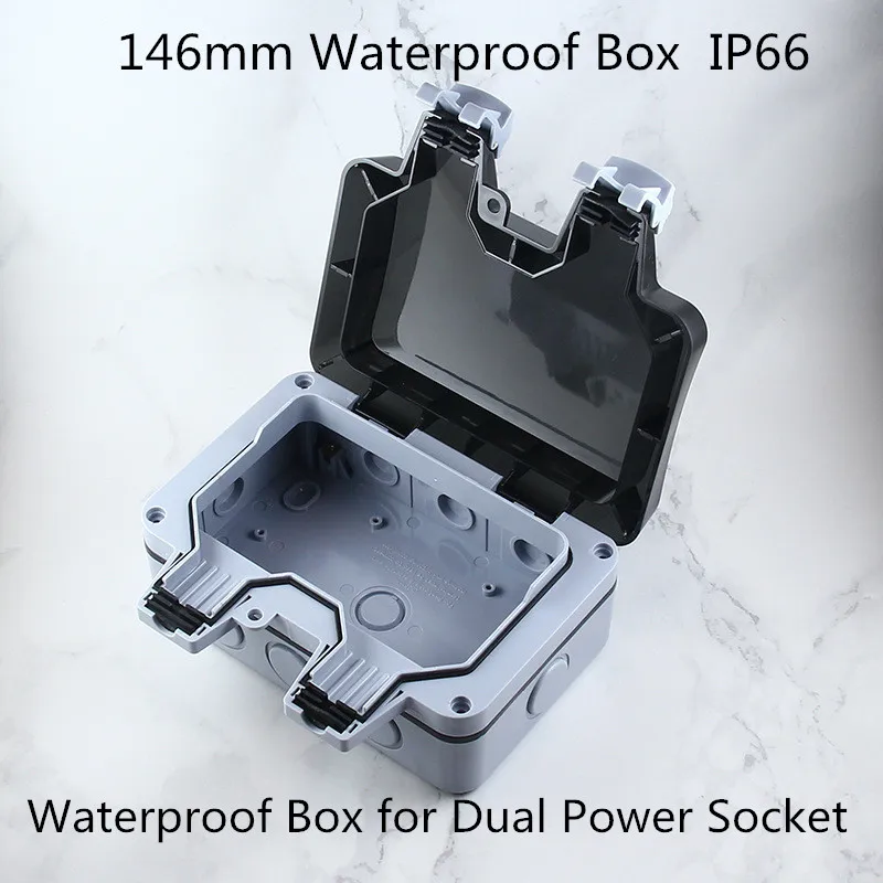 146mm  Splash-proof box for socketOutdoor Wall Switch Socket IP66 Weather&Dust Proof Power Outlet EU Standard