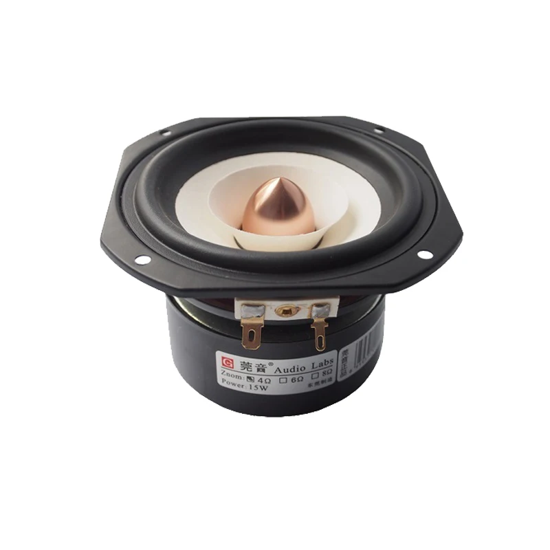 

HIFI Audio Labs High Performance 4inch full range speaker 1Pair Mixed Paper Cone Aluminum Bullet 4/8ohm 25W 4" full speakers