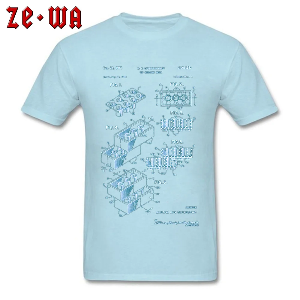 Toy Block Building Structural Drawing Picture T Shirt Explanatory Theroy Funny Men Normal Tops & Tees Graphic Top T-shirts New