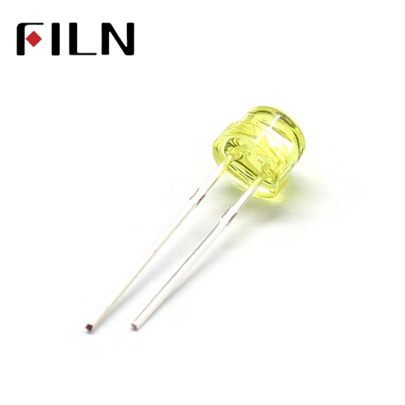 100 pcs/lot 5mm diffus gelb bidirektionale LED Diode Dip Runde Ultra Helle LED-Licht mit 2 pin