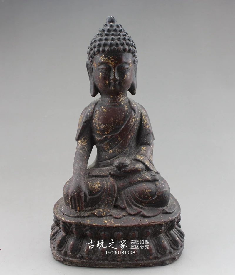 

MOEHOMES Iron products statue of Buddha Sakyamuni Buddha is natural and old crafts home decorations metal crafts