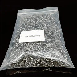 Circle Hook sale by bulk 1000 pieces/lot Eyed Fishing Hook Jig Hooks 3#-15# Barbed Fishhooks Fishing Accessories  wholesale