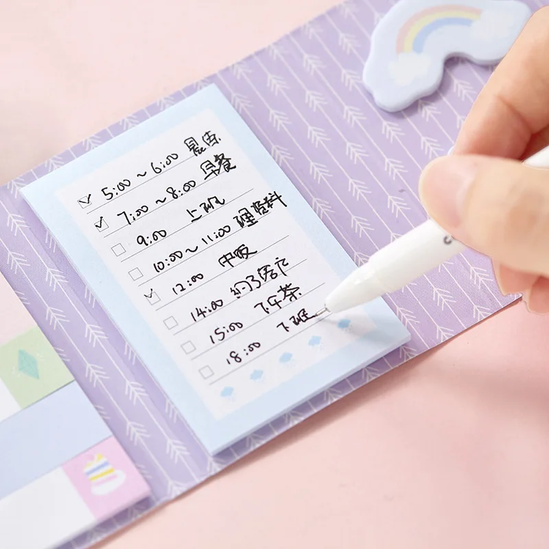 Dreamy Unicorn Memo Notepad Sticky Notes School Supplies Cute Stickers Paper Bookmarks Korean Stationery