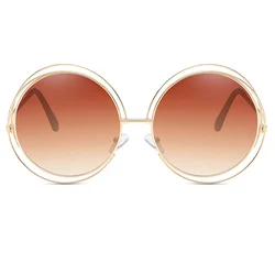 ALOZ MICC Brand Oversize Round Sunglasses Women Fashion High Quality Alloy Hollow Frame Sun Glasses UV400 Lady Eyeglasses Q172