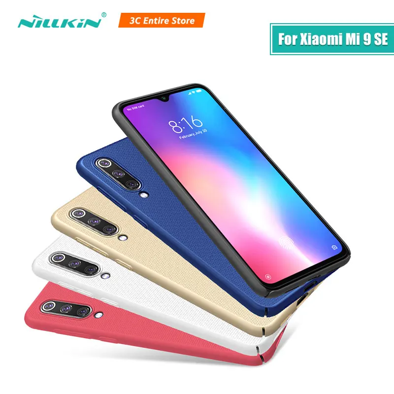 

For Xiaomi Mi 9 SE case cover 5.97'' NILLKIN Frosted PC Matte hard back cover with Gift Phone Holder For Xiaomi Mi9 SE Case