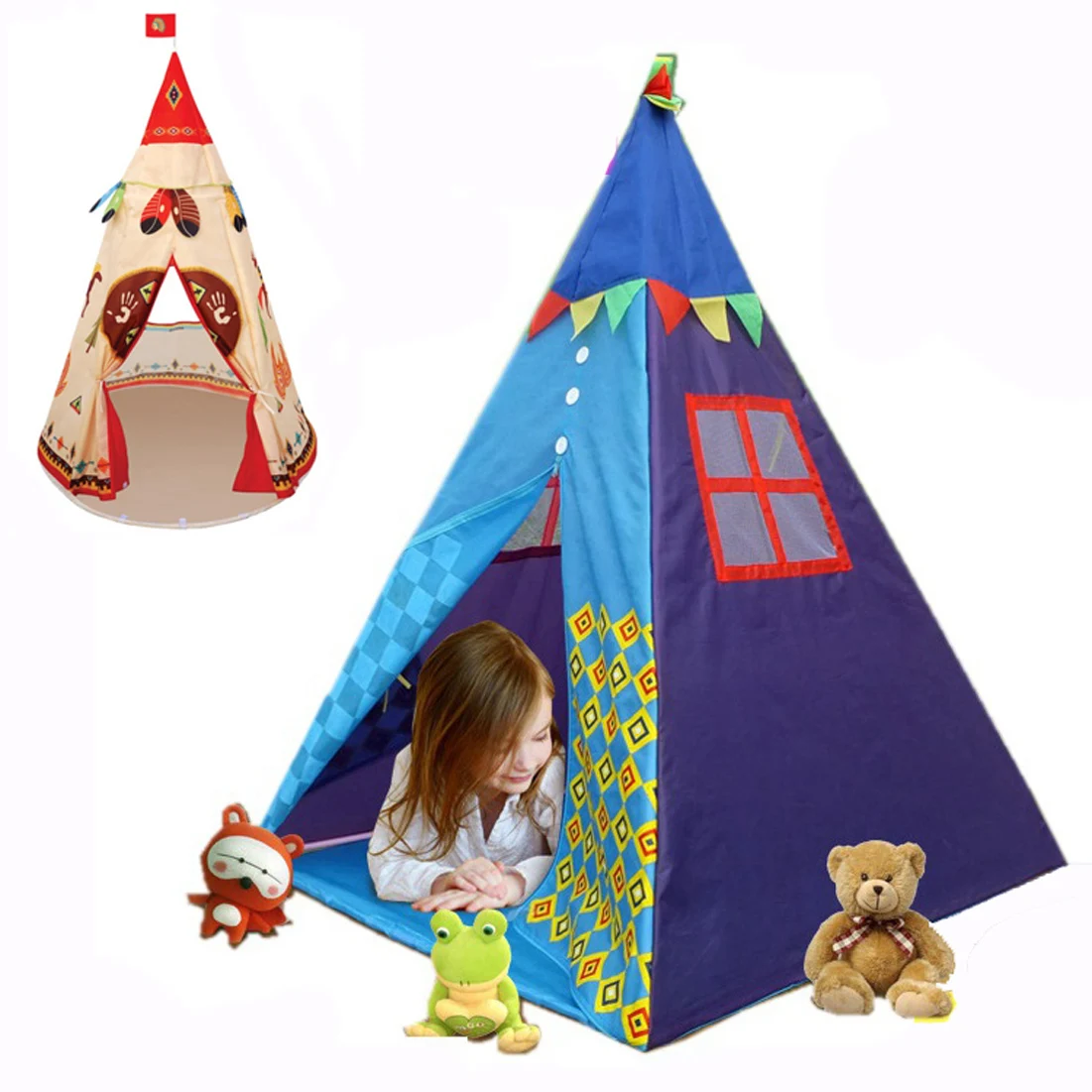 

New Princess Teepee Tent Indian Play House Indoor Outdoor Play Tent For Girls And Boys Play Role Play Game