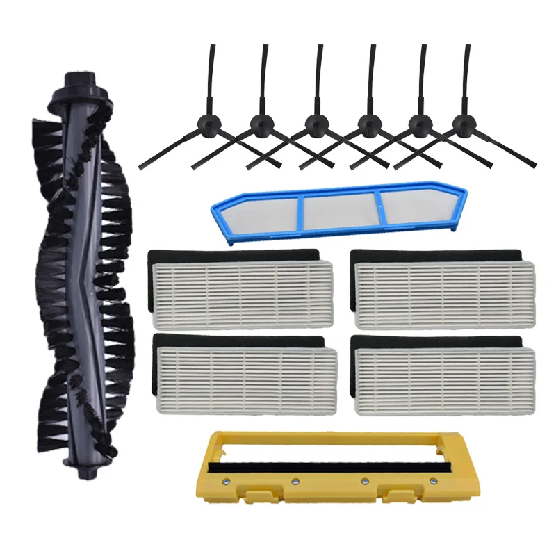 กรองเปลี่ยนชุดสำหรับ ILife A4 A4S A40 HEPA กรองตัวกรองหลักแปรงด้านข้างรีโมทคอนโทรลม้วนแปรง Mop ผ้า