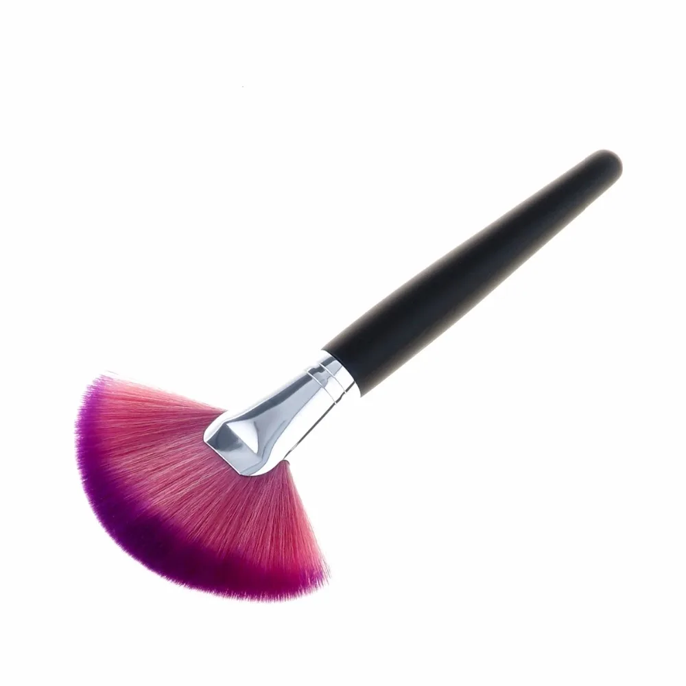 1pcs multilayer color soft makeup brushes big fan shape blush brush women powder foundation cosmetics tool 5 colors