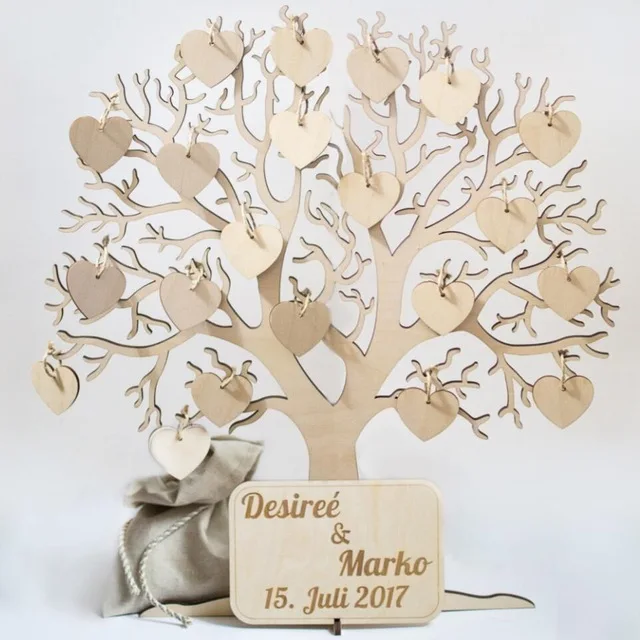 Wedding Wishing Tree Large Wooden Guest Book Alternative 3D Unique Guestbook Wedding Sign Engraved Names Frameable Art Keepsake