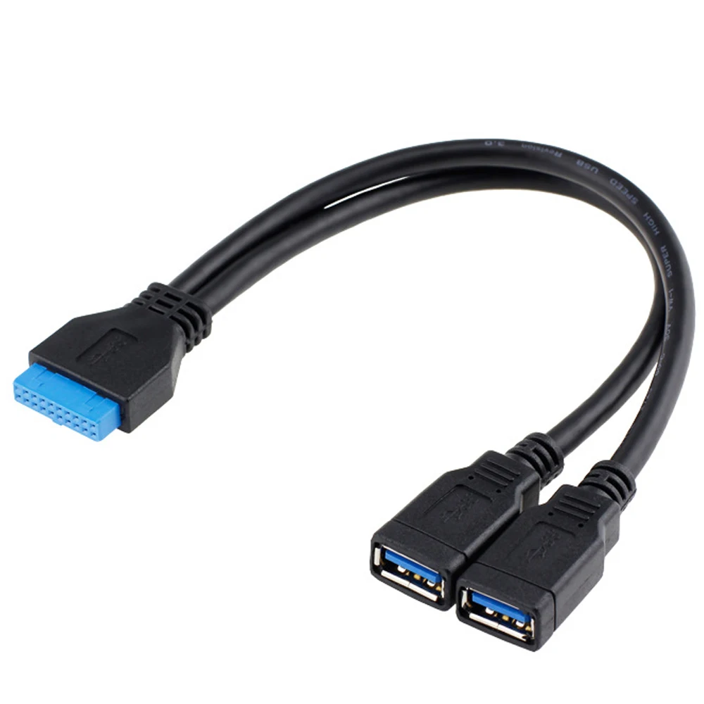 

19pin Female header to USB 3.0 A Female Port Cable 20Pin to USB3.0 Splitter Cable