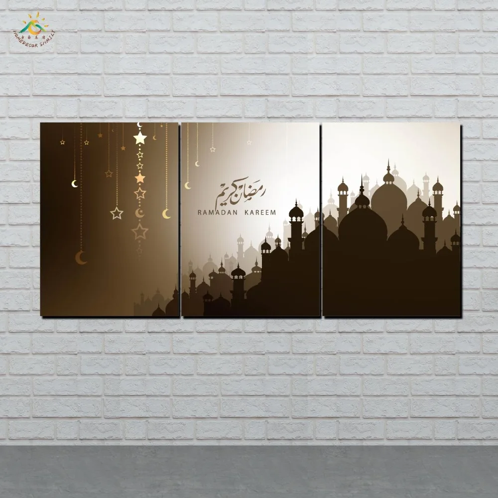 

Picture And Poster Canvas Painting Modern Wall Art Print Art Ramadan Islamic Holy Land Palace Wall Pictures 3 PIECES