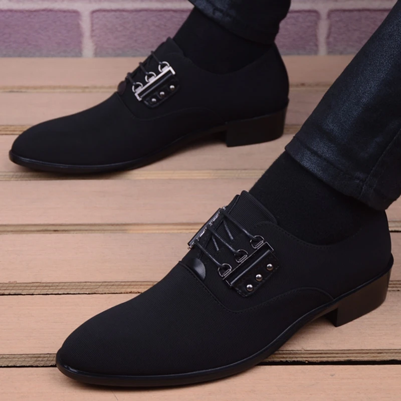 

Spring Autumn Men Shoes High Quality Pointed Toe Oxford Shoes Breathable Black Lace Up Business Men Shoes Casual Zapatos Hombre