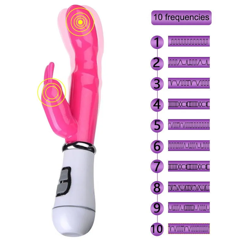 Chargeable 12 speed G-spot Vibrator Waterproof anal vaginal Clitoris stimulator rabbit dildo vibrator Adult Sex toys For Women