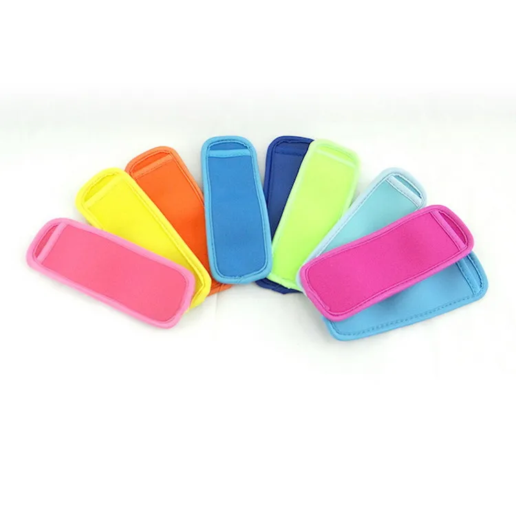 wholesale 200pcs Neoprene Ice Popsicle Sleeve Pop Holders, Ice Lolly, Ice Block 4 Color lin2176