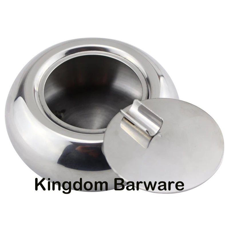 Stainless Steel Ashtray with Lid, Cigarette Ashtray  Ash Holder for Smokers, Ash Tray for Home office Decoration Bar Accessories