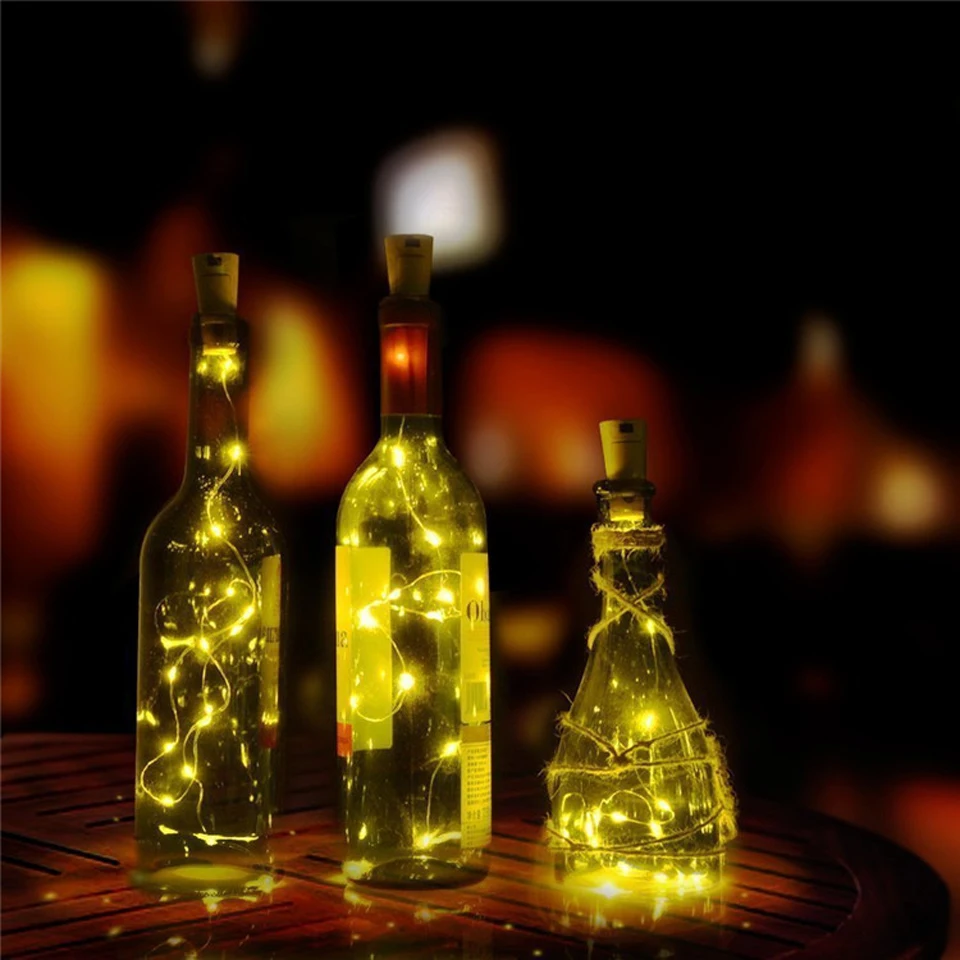 Xsky 2M 20Led Glass LED String Light Cork Shaped Wine Bottle Stopper Light Lamp For Christmas Party Home Decoration Fairy Lights