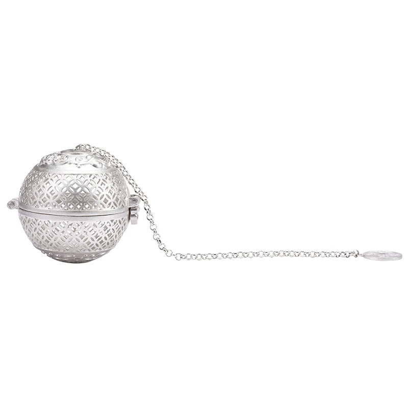 

New S999 Silver Ball Tea Dip Net Filter with Hook Loose Tea Spice Ball with Rope Chain Home Kitchen Tools