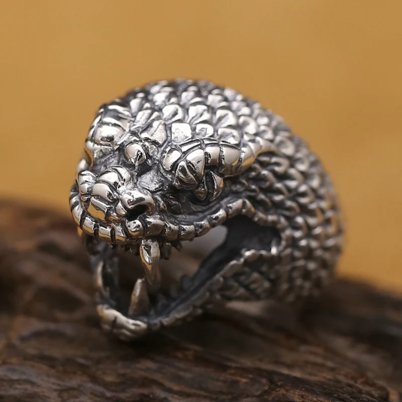 

Vintage Tibetan 925 Silver Surpent Ring Real Sterling Silver Snake Ring Thai Silver Man Ring