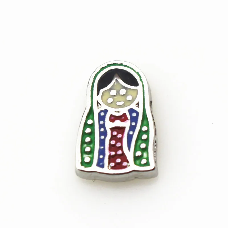 

50pcs Enamel Mexico's Mother Floating Charms Living Glass Memorty Lockets Wholesale Diy Jewelry