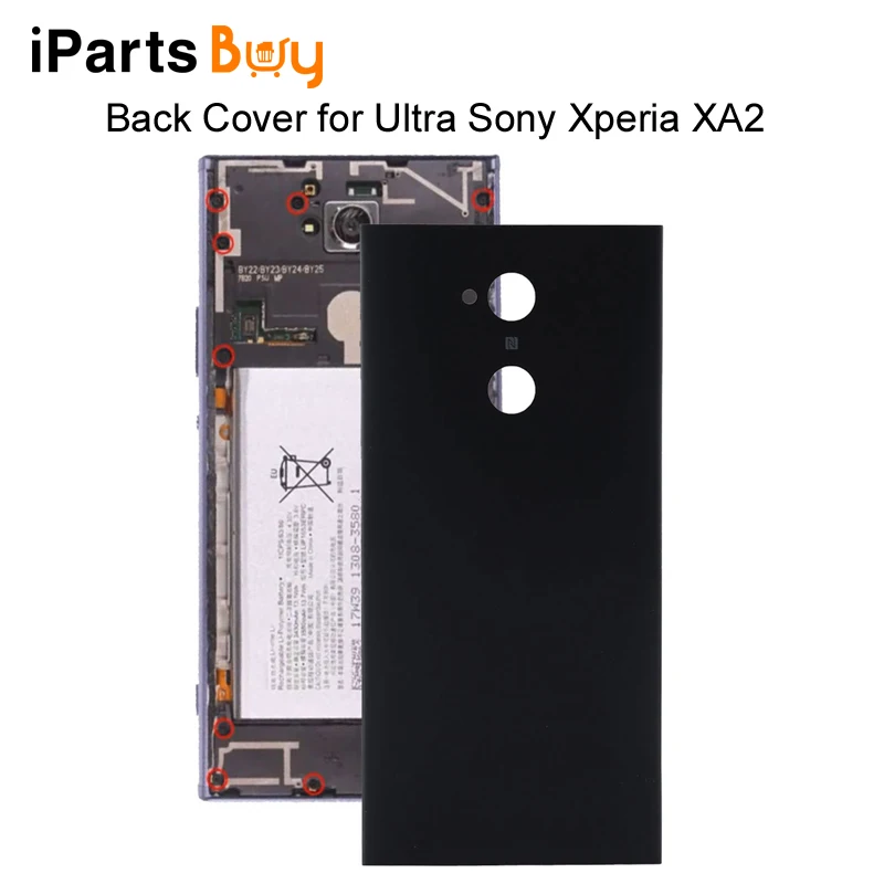 iPartsBuy Back Battery Cover + Back Battery Bottom Cover + Middle Frame for Sony Xperia Ultra XA2/ XA1/ XZ/ XA/X Compact/X Mini