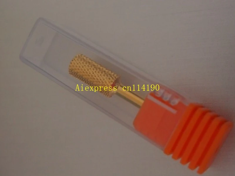 200pcs/lot Fast shipping Nail drill tool Gold tungsten Carbides Bit Nail art manicure drill bit