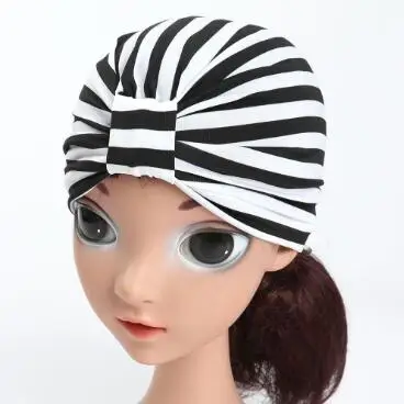 10pcs New 2017 Chosen Girls Boys Soft Turban Knot Cap Beanie Hat Striped Knot Muslim Hat Bohemian India Hat