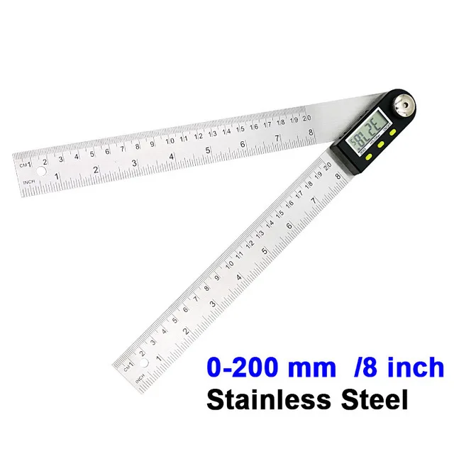 200 mm 8\'\' Digital Meter Angle Inclinometer Angle Digital Ruler Electron Goniometer Protractor Angle finder Measuring Tool