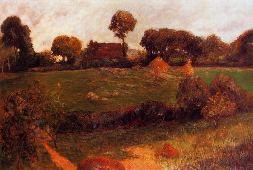 

High quality Oil painting Canvas Reproductions Farm in Brittany (1886) by Paul Gauguin hand painted