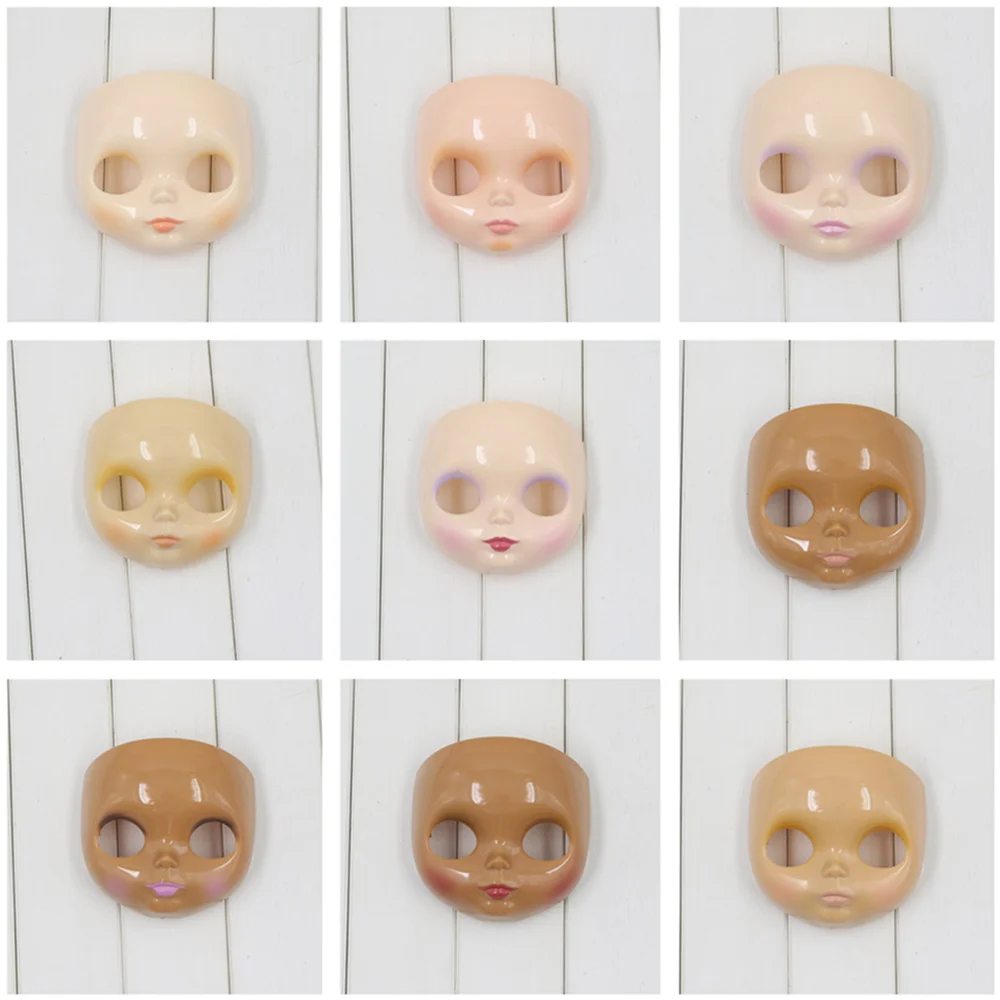 For 1/6 Factory Blyth Doll Face Plate with Backplate Makeup Face and Screws Different Type Suitable for DIY