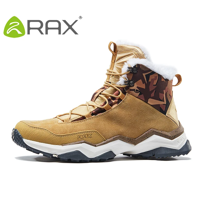 RAX Men\'s Winter Hiking Boots Mountain Trekking Anti-slip ShoesBreathable Comfortable Soft Mountain Shoes for Professional Men