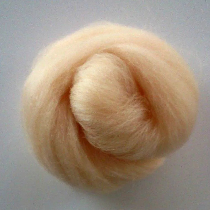 45g Needle Felting Light Pink Flesh Skin Tones Felting Wool Roving Fibre Wool For 3D Projects DIY Needle Felting