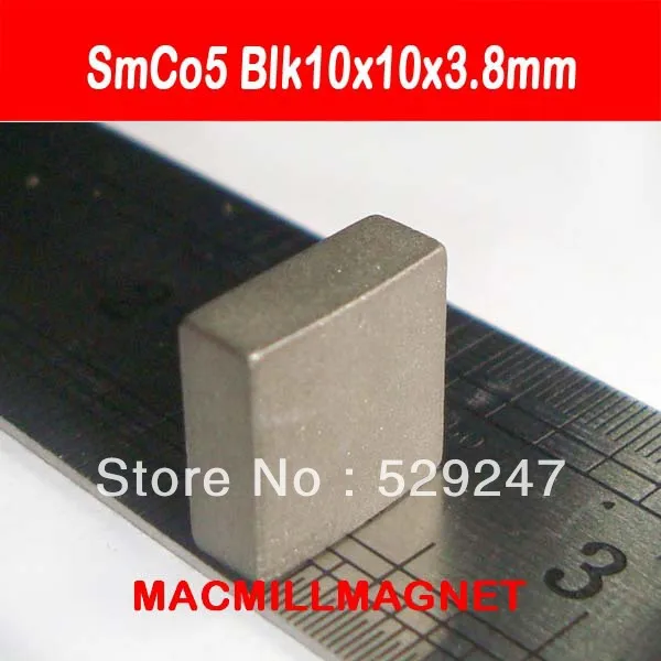 10PCS/20PCS Samarium Cobalt Rare Earth SmCo Magnetic Block 10x10x3.8mm High Working Temperature Strong Magnets