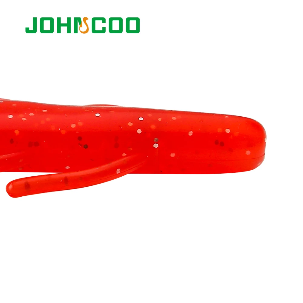 JOHNCOO Craw fish Baits Fishing Lure 90mm 5.5g 8pcs Craws Shrimp 2 Huge Pinchers Soft Lure Bass Lures