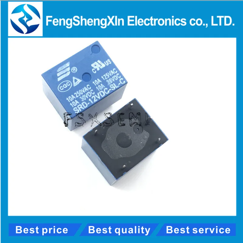 5pcs/lot  Relais SRD-12VDC-SL-C SRD-24VDC-SL-C SRD-48VDC-SL-C  relay 12V 24V 48V 250VAC 5PIN T73