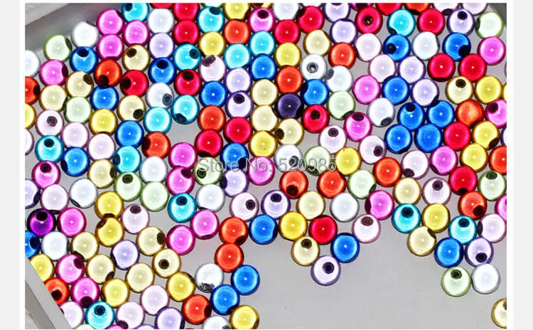 Top Quality 4 6 8 10 12mm Mixed Color 3D Illusion Miracle beads Acrylic Spacer beads NO.MB01