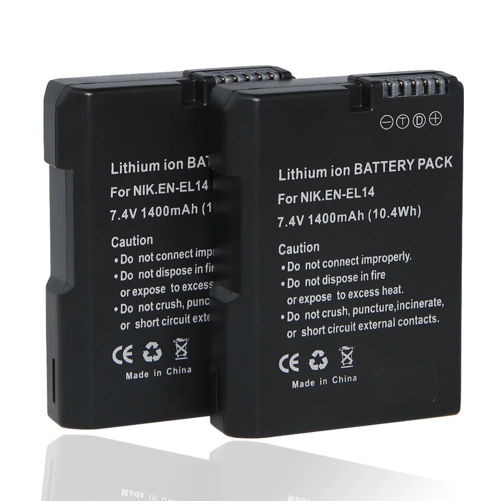 Fullcod EN-EL14 EL14 EN-EL14a Camera Battery For Nikon D5200 5100/3100/3200 P7100 ENEL14 ,EN EL14 For Nikon